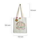 Regal Elephant Embroidered Tote - Madhues