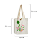 Whispering Blossoms Embroidered Tote - Madhues
