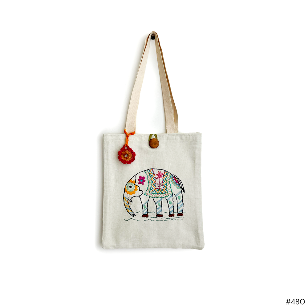 Joyful Journey Hand-Stitched Tote - Madhues
