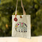 Joyful Journey Hand-Stitched Tote - Madhues