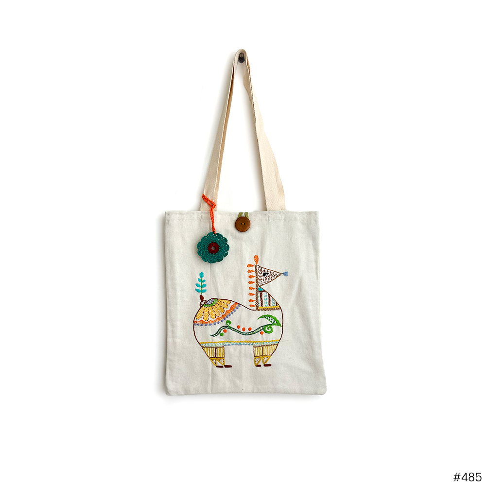 Regal Steed Embroidered Tote - Madhues