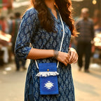 The Ocean Star Artisan Jute Sling Pouch - Madhues