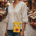 The Desert Bloom Jute Phone Sling - Madhues