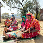 3-Tier Bamboo & Rattan Open Shelving Unit