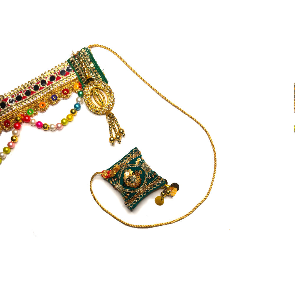 Multicolor Bandarwal with Mirror Work - Madhues