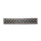 Elegant Block Printed Floral Black & White Table Runner