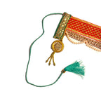 Red Bandarwal with Golden Detail & Pearl - Madhues