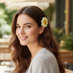Charming Crochet Daisy Hair Clip - Handmade Floral Accessory