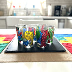 Hand-Painted Bengal Pattachitra Glass Tumbler - Traditional Folk Art Decor - Madhues