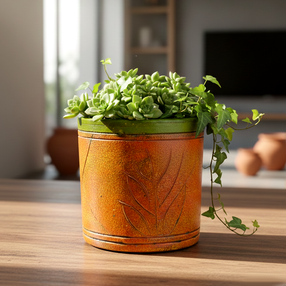 Rustic Cylinder Succulent Planter - Madhues