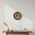 Hand-painted Bengal Pattachitra Fishes of Prosperity Wall Decor Plate - Madhues