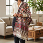 Vibrant Multi-Motif Heritage Handwoven Pattu Shawl