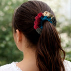 Handmade Multicolor Crocheted Hair Scrunchie