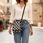 Rustic Bloom Quilted Sling Bag