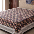 Botanical Motif Block Printed Vegetable Dye Bedsheet