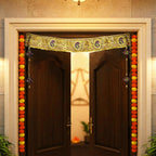 Regal Paisley Motif Toran with Jewel-Tone Embroidery (Kairi Zari Bandarwal) - Madhues