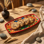 Pattachitra Art Wooden Tray - Traditional Folk Dance Design