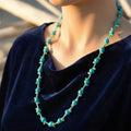 Ocean Gemstone-Style Link Necklace