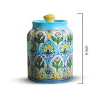 Jaipur Blue Pottery Floral Canister - Image 2