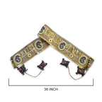 Regal Paisley Motif Toran with Jewel-Tone Embroidery (Kairi Zari Bandarwal) - Madhues