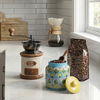 जयपुर ब्लू पॉटरी फ्लोरल कैनिस्टर