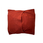 The Scarlet Bloom Appliqué Flower Pillow Cover Set of 2 - Madhues