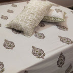 Bagru Medallion Cotton Bedsheet & Pillow Set - Madhues