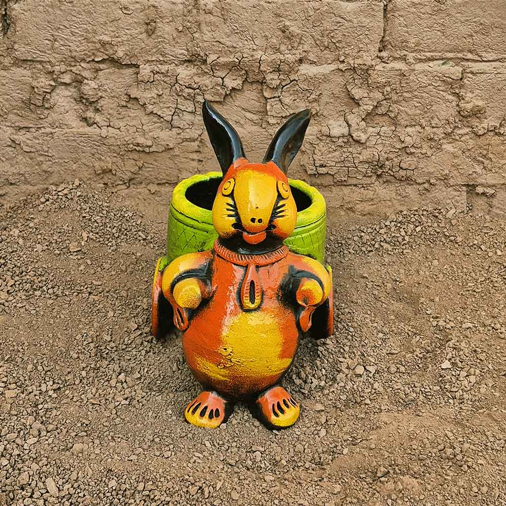 Pokhran Folk Art Bunny Planter - Madhues