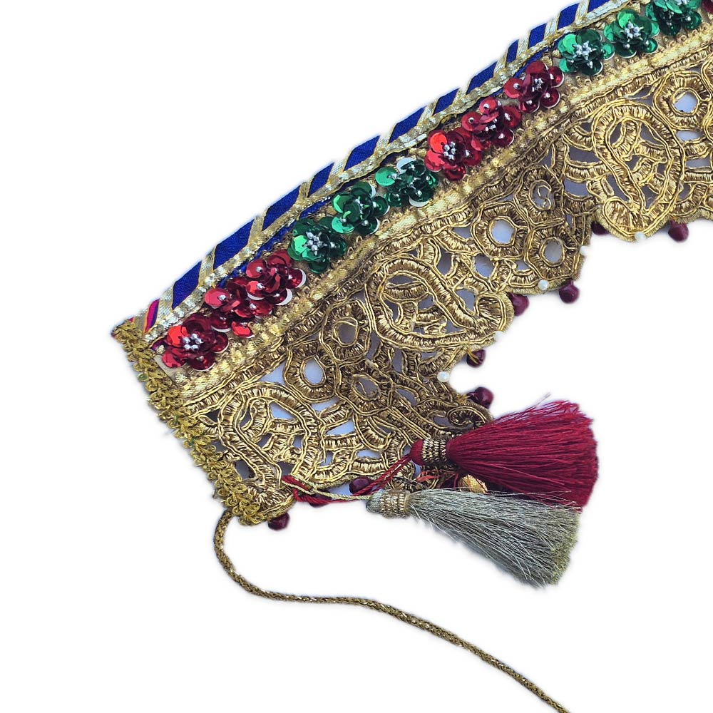 Opulent Gold Zari Lace & Beadwork Scalloped Toran - Madhues