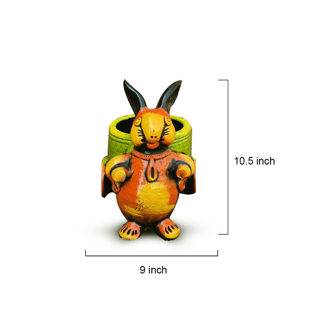 Pokhran Folk Art Bunny Planter - Madhues