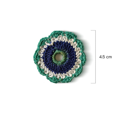 Aqua Bloom Crochet Appliqué - Madhues