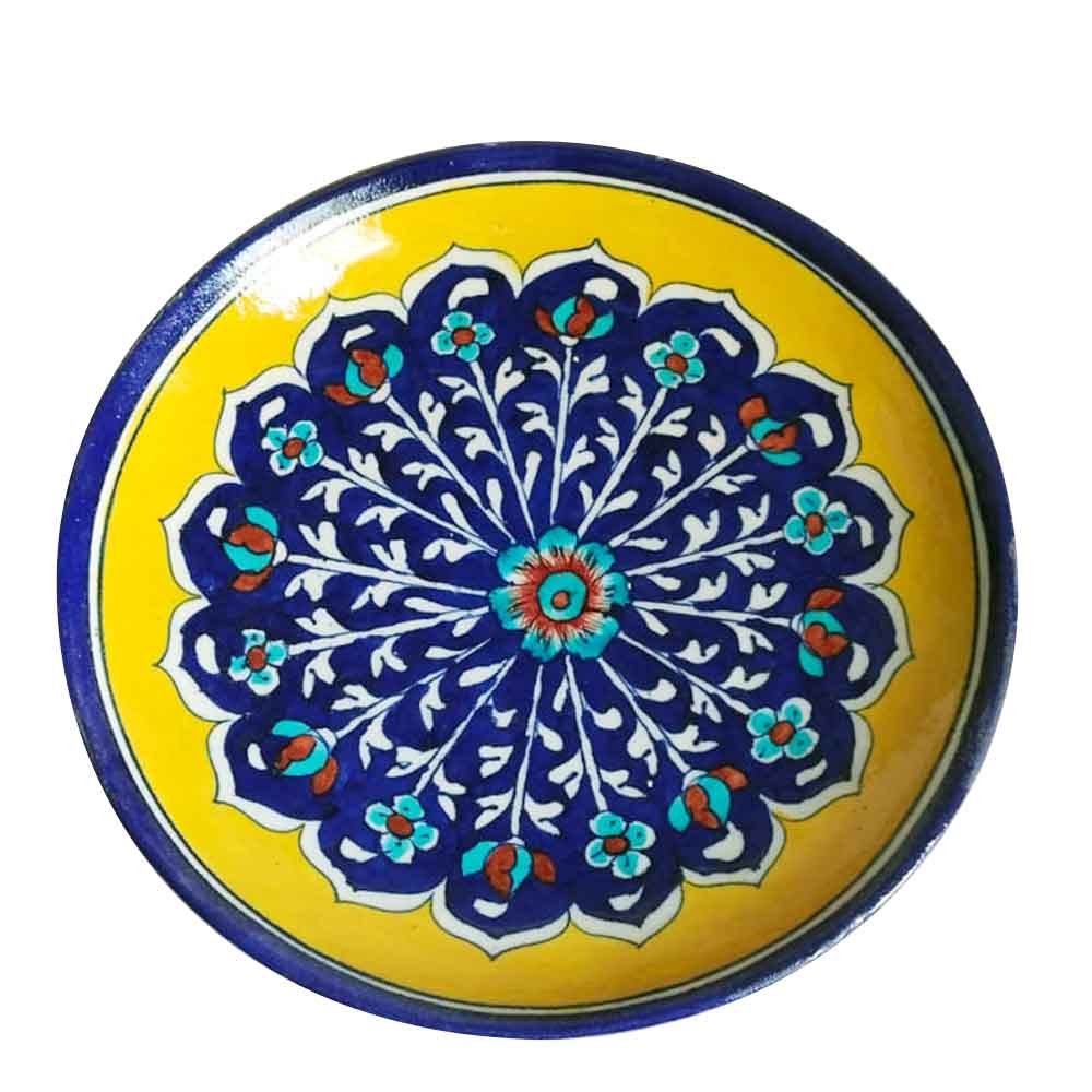Sunburst Mandala Ceramic Plate - Image 1