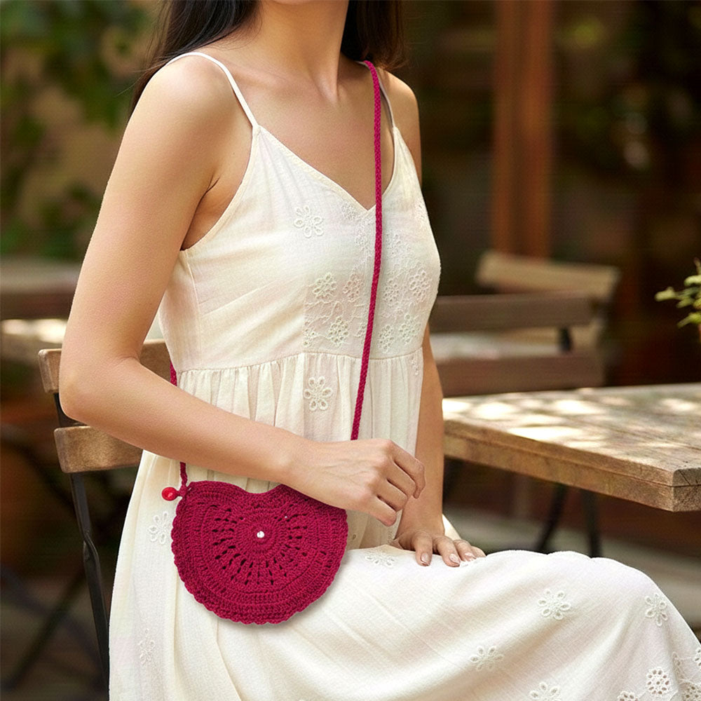 Heartfelt Crochet Sling Bag