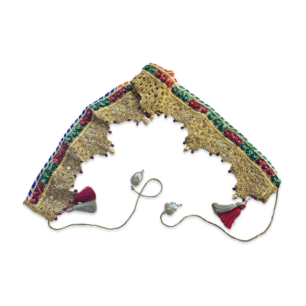 Opulent Gold Zari Lace & Beadwork Scalloped Toran - Madhues