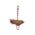 Vibrant Embroidered Mirrorwork Bird Hanging Decor - Madhues