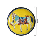 Rajasthani War Horse Ceramic Plate - Image 2