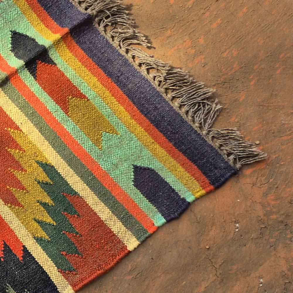 Earthy Diamond Tribal Durrie Runner - Image 4