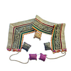 Opulent Scalloped Gold Zari Net Lace Toran with Jewel-Tone Border - Madhues