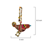 Embellished Bandhani Bird Hanging Decor - Madhues