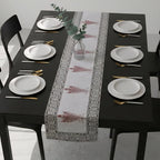 Hand Block Printed Mughal Motif Table Runner - White & Maroon