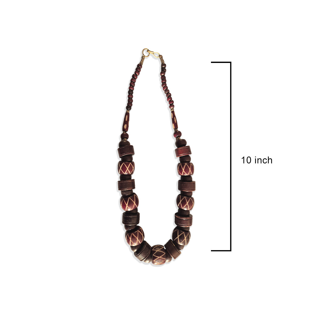 The Tribal Etched Barrel Necklace