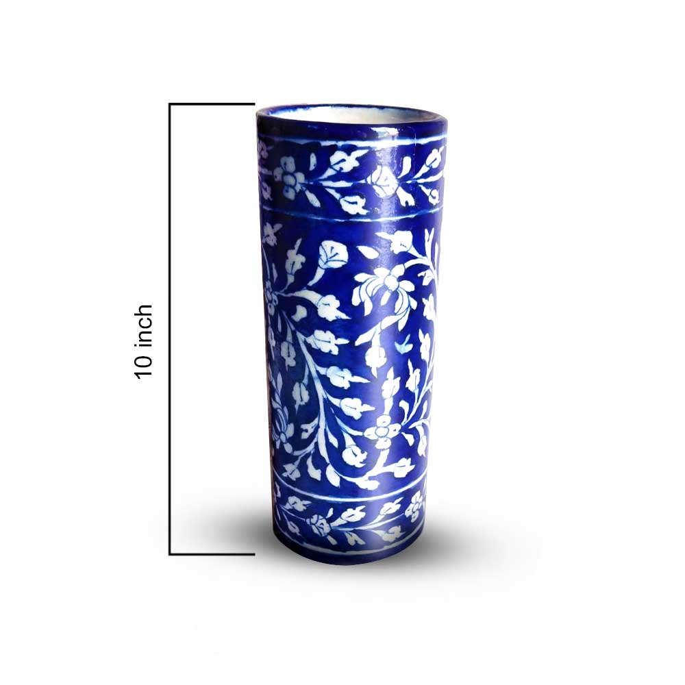 Deep Azure Serenity Decorative Vase - Image 2