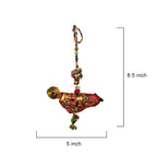 Vibrant Indian Fabric & Mirror Charm Hanging - Madhues