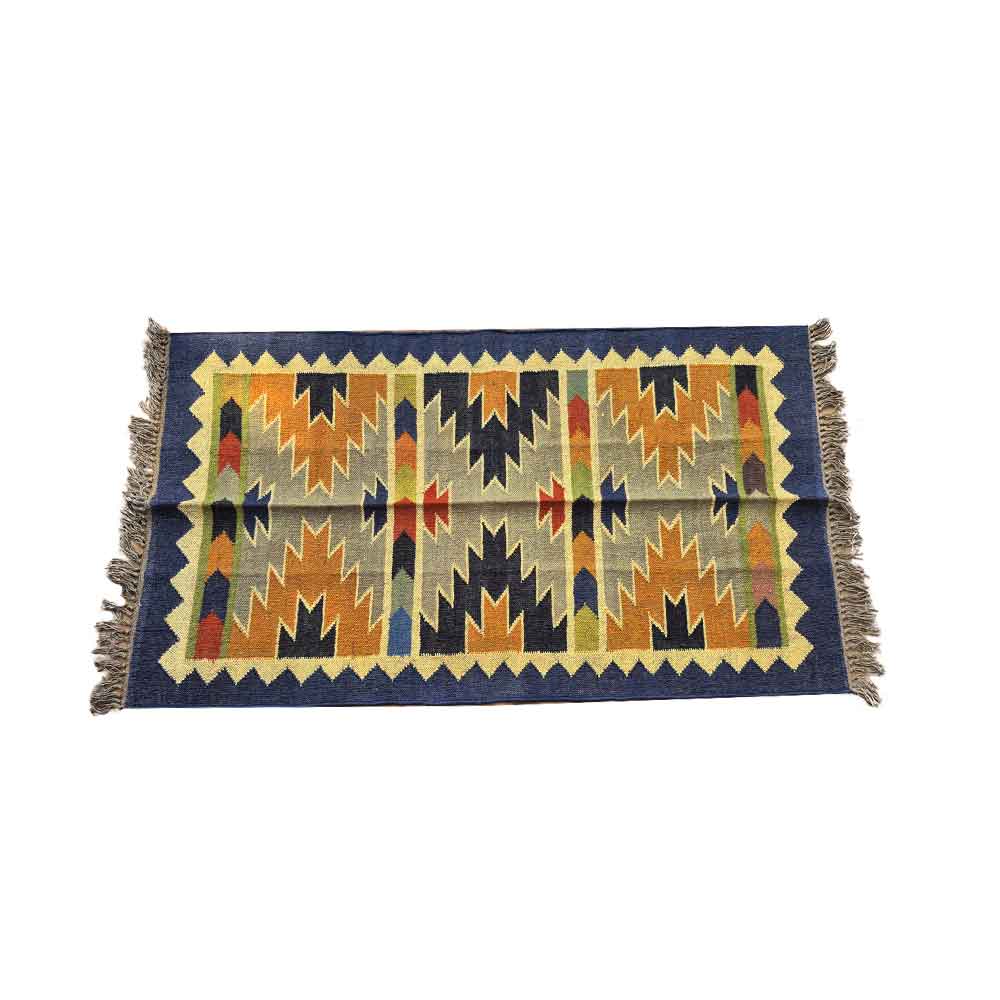 Durable Aztec-Inspired Indoor/Outdoor Durrie - Image 1