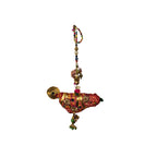 Vibrant Indian Fabric & Mirror Charm Hanging - Madhues