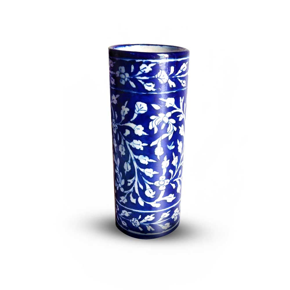 Deep Azure Serenity Decorative Vase - Image 1