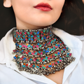 Traditional Banjara Mirror Work Necklace - Madhues