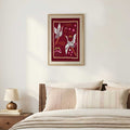 Twin Crane Nakshi Kantha Hand-Embroidered Wall Decor