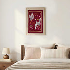 Twin Crane Nakshi Kantha Hand-Embroidered Wall Decor