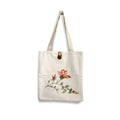 Hand-Painted Floral Canvas Tote Bag with Artisan Design